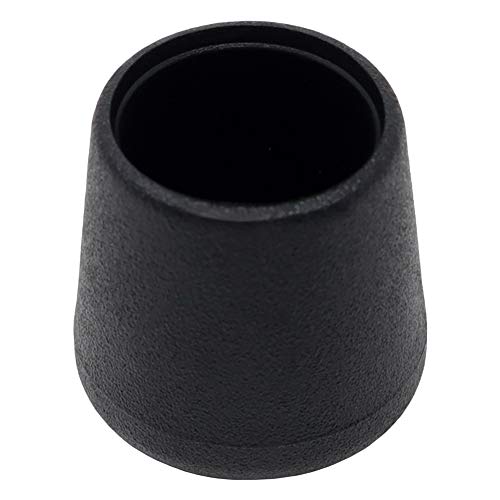 Adsamm® / 100 x Stuhlbeinkappen/Schwarz/ø 16-17 mm/Rund/Schutzkappen für Stuhlbeine/Rohrkappen für runde Sesselfüße von Adsamm