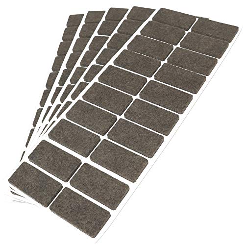 Adsamm® / 100 x selbstklebende Filzgleiter / Braun / 20x40 mm / rechteckig / Möbelgleiter aus Filz mit 3.5 mm Stärke / Möbel- und Bodenschutz in Adsamm® Qualität von Adsamm