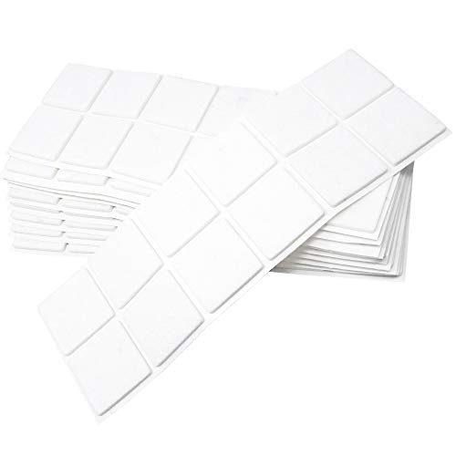 Adsamm® / 120 x Selbstklebende Filzgleiter/Weiß / 40x40 mm/Quadratisch/Möbelgleiter aus Filz mit 3.5 mm Stärke/Möbel- und Bodengleiter von Adsamm