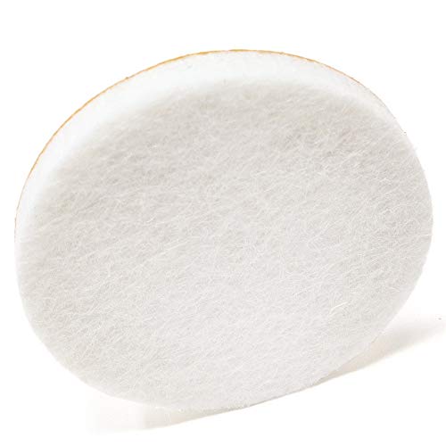 Adsamm® / 16 x Selbstklebende Filzgleiter/Weiß/ø 40 mm/Rund/Möbelgleiter aus Filz mit 5.5 mm Stärke/Möbel- und Bodengleiter von Adsamm