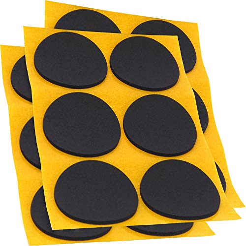 Adsamm® / 18 x Selbstklebende Antirutsch Pads aus EPDM Zellkautschuk/ø 70 mm/Schwarz/Rund / 2.5 mm Starke Anti-Rutsch-Gleiter von Adsamm