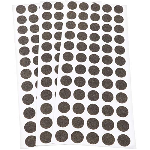 Adsamm® / 180 x Selbstklebende Filzgleiter/Braun/ø 14 mm/Rund / 1.5 mm dünne Selbstklebende Möbelgleiter aus Filz von Adsamm