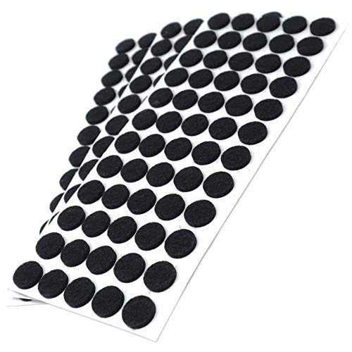 Adsamm® / 180 x Selbstklebende Filzgleiter/Schwarz/ø 14 mm/Rund/Möbelgleiter aus Filz mit 3.5 mm Stärke/Möbel- und Bodengleiter von Adsamm