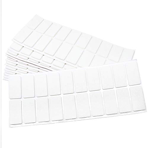 Adsamm® / 200 x Selbstklebende Filzgleiter/Weiß / 20x40 mm/Rechteckig/Möbelgleiter aus Filz mit 3.5 mm Stärke/Möbel- und Bodengleiter von Adsamm