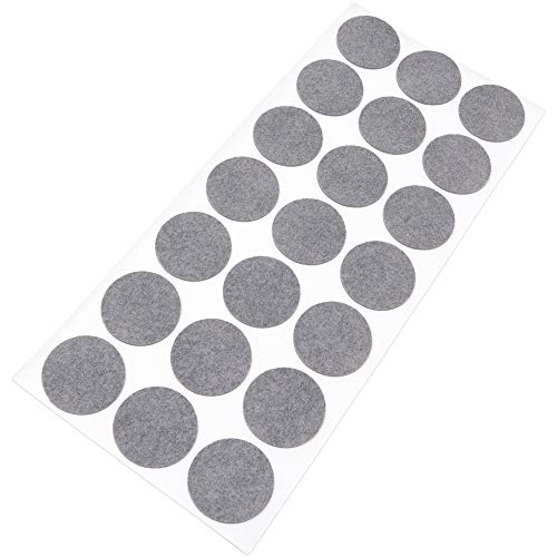 Adsamm® / 21 x Selbstklebende Filzgleiter/Grau/ø 30 mm/Rund / 1.5 mm dünne Selbstklebende Möbelgleiter aus Filz von Adsamm
