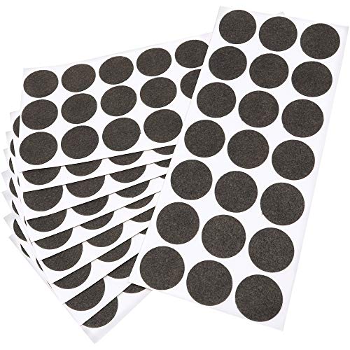 Adsamm® / 210 x Selbstklebende Filzgleiter/Braun/ø 30 mm/Rund / 1.5 mm dünne Selbstklebende Möbelgleiter aus Filz von Adsamm