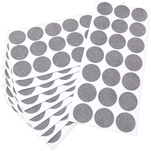 Adsamm® / 210 x Selbstklebende Filzgleiter/Grau/ø 30 mm/Rund / 1.5 mm dünne Selbstklebende Möbelgleiter aus Filz von Adsamm
