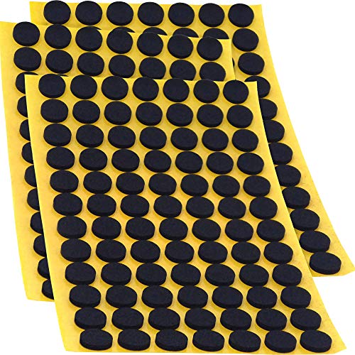 Adsamm® / 252 x Selbstklebende Antirutsch Pads aus EPDM Zellkautschuk/ø 12 mm/Schwarz/Rund / 2.5 mm Starke Anti-Rutsch-Gleiter von Adsamm