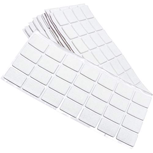Adsamm® / 280 x Selbstklebende Filzgleiter/Weiß / 20x30 mm/Rechteckig/Möbelgleiter aus Filz mit 3.5 mm Stärke/Möbel- und Bodengleiter von Adsamm