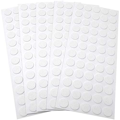 Adsamm® / 300 x Selbstklebende Filzgleiter/Weiß/ø 14 mm/Rund / 1.5 mm dünne Selbstklebende Möbelgleiter aus Filz von Adsamm