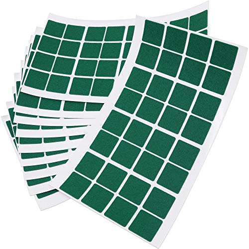 Adsamm® / 320 x Selbstklebende Filzgleiter/Grün / 25x25 mm/Quadratisch / 1.5 mm dünne Selbstklebende Möbelgleiter aus Filz von Adsamm