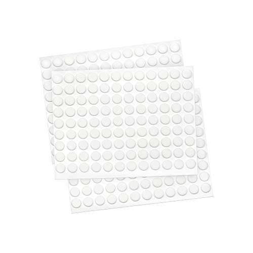 Adsamm® / 324 x Selbstklebende Antirutsch Pads aus EPDM Zellkautschuk/ø 10 mm/Weiß/Rund / 2.5 mm Starke Anti-Rutsch-Gleiter von Adsamm