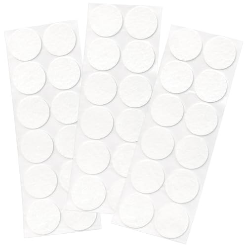 Adsamm® / 36 x Selbstklebende Filzgleiter/Weiß/ø 40 mm/Rund / 1.5 mm dünne Selbstklebende Möbelgleiter aus Filz von Adsamm