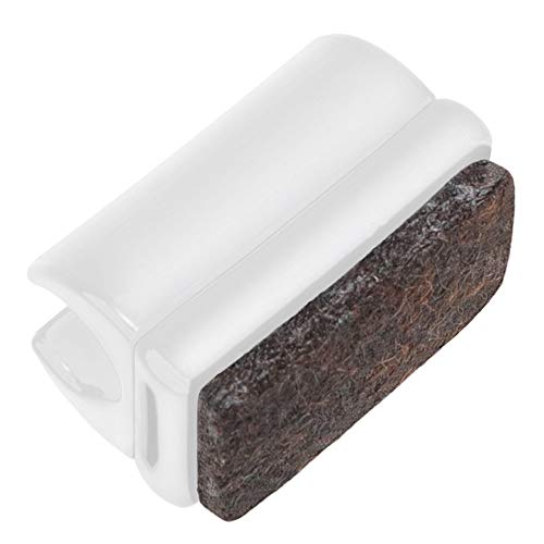 Adsamm® / 4 x Klemmschalengleiter mit Filz/Weiß/ø 8-9 mm/Rund/Schalengleiter mit austauschbarem Filz für Stahlrohstühle von Adsamm