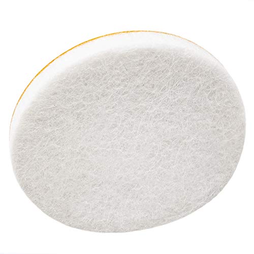 Adsamm® / 4 x Selbstklebende Filzgleiter/Weiß/ø 50 mm/Rund/Möbelgleiter aus Filz mit 5.5 mm Stärke/Möbel- und Bodengleiter von Adsamm