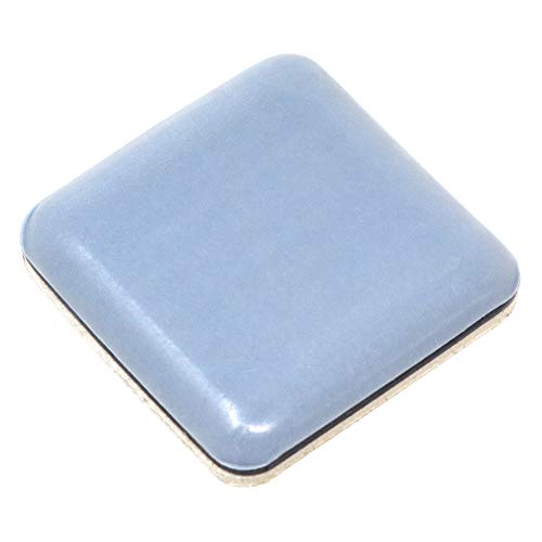 Adsamm® / 4 x selbstklebende PTFE-Möbelgleiter / Grau-Blau / 30x30 mm / quadratisch / 5 mm dicke Möbel- und Bodengleiter von Adsamm