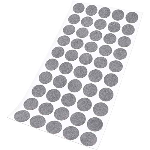 Adsamm® / 50 x Selbstklebende Filzgleiter/Grau/ø 20 mm/Rund / 1.5 mm dünne Selbstklebende Möbelgleiter aus Filz von Adsamm