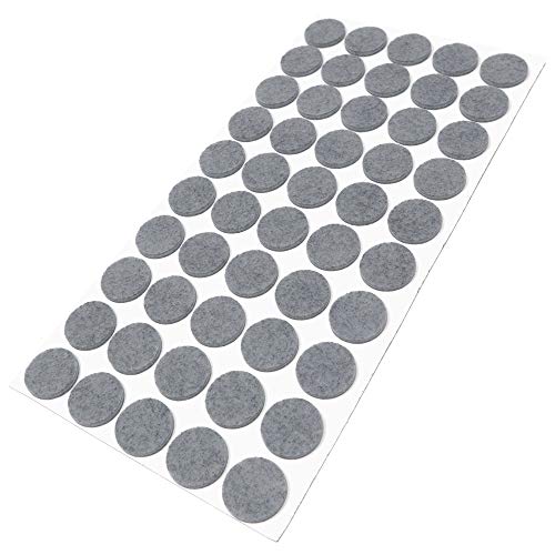 Adsamm® / 50 x Selbstklebende Filzgleiter/Grau/ø 22 mm/Rund/Möbelgleiter aus Filz mit 3.5 mm Stärke/Möbel- und Bodengleiter von Adsamm
