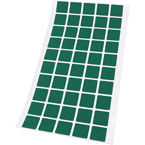 Adsamm® / 50 x Selbstklebende Filzgleiter/Grün / 20x20 mm/Quadratisch / 1.5 mm dünne Selbstklebende Möbelgleiter aus Filz von Adsamm