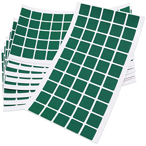 Adsamm® / 500 x Selbstklebende Filzgleiter/Grün / 20x20 mm/Quadratisch / 1.5 mm dünne Selbstklebende Möbelgleiter aus Filz von Adsamm