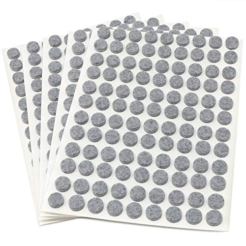 Adsamm® / 540 x Selbstklebende Filzgleiter/Grau/ø 10 mm/Rund/Möbelgleiter aus Filz mit 3.5 mm Stärke/Möbel- und Bodengleiter von Adsamm
