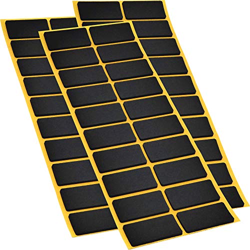 Adsamm® / 60 x Selbstklebende Antirutsch Pads aus EPDM Zellkautschuk / 20x40 mm/Schwarz/Rechteckig / 2.5 mm Starke Anti-Rutsch-Gleiter von Adsamm