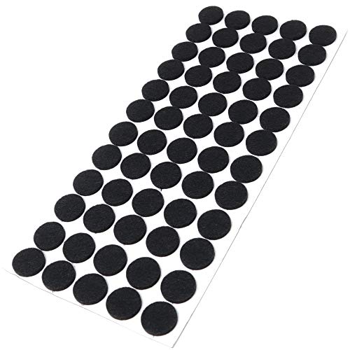 Adsamm® / 60 x Selbstklebende Filzgleiter/Schwarz/ø 20 mm/Rund/Möbelgleiter aus Filz mit 3.5 mm Stärke/Möbel- und Bodengleiter von Adsamm