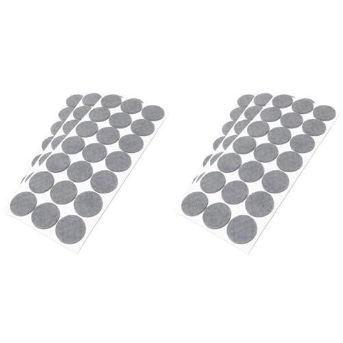Adsamm® / 63 x Selbstklebende Filzgleiter/Grau/ø 30 mm/Rund/Möbelgleiter aus Filz mit 3.5 mm Stärke/Möbel- und Bodengleiter (Packung mit 2) von Adsamm