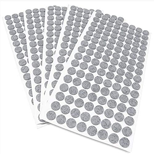 Adsamm® / 640 x Selbstklebende Filzgleiter/Grau/ø 12 mm/Rund/Möbelgleiter aus Filz mit 3.5 mm Stärke/Möbel- und Bodengleiter von Adsamm