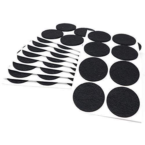 Adsamm® / 80 x Selbstklebende Filzgleiter/Schwarz/ø 50 mm/Rund/Möbelgleiter aus Filz mit 3.5 mm Stärke/Möbel- und Bodengleiter von Adsamm