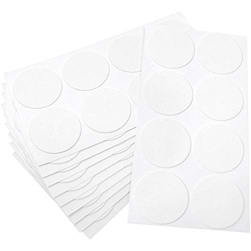 Adsamm® / 80 x Selbstklebende Filzgleiter/Weiß/ø 50 mm/Rund / 1.5 mm dünne Selbstklebende Möbelgleiter aus Filz von Adsamm