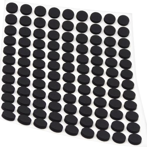 Adsamm® / 108 x Selbstklebende Antirutsch Pads aus EPDM Zellkautschuk/ø 10 mm/Schwarz/Rund / 2.5 mm Starke Anti-Rutsch-Gleiter von Adsamm