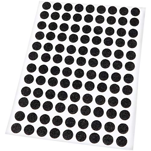 Adsamm® / 108 x Selbstklebende Filzgleiter/Schwarz/ø 10 mm/Rund / 1.5 mm dünne Selbstklebende Möbelgleiter aus Filz von Adsamm