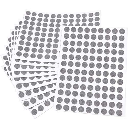 Adsamm® / 1080 x Selbstklebende Filzgleiter/Grau/ø 10 mm/Rund / 1.5 mm dünne Selbstklebende Möbelgleiter aus Filz von Adsamm