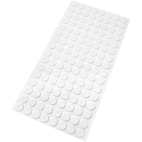 Adsamm® / 128 x Selbstklebende Filzgleiter/Weiß/ø 12 mm/Rund / 1.5 mm dünne Selbstklebende Möbelgleiter aus Filz von Adsamm