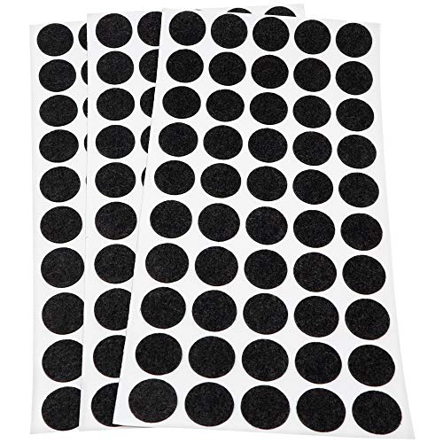 Adsamm® / 150 x Selbstklebende Filzgleiter/Schwarz/ø 20 mm/Rund / 1.5 mm dünne Selbstklebende Möbelgleiter aus Filz von Adsamm