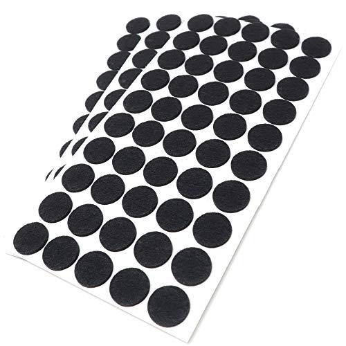 Adsamm® / 150 x Selbstklebende Filzgleiter/Schwarz/ø 22 mm/Rund/Möbelgleiter aus Filz mit 3.5 mm Stärke/Möbel- und Bodengleiter von Adsamm