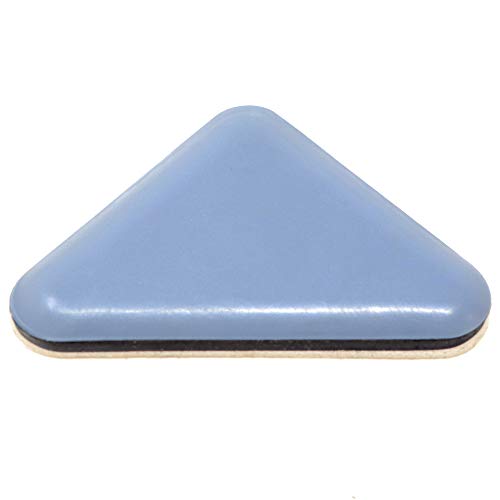 Adsamm® / 16 x selbstklebende PTFE-Möbelgleiter / Grau-Blau / 35x35x45 mm / dreieckig / 5 mm dicke Möbel- und Bodengleiter von Adsamm