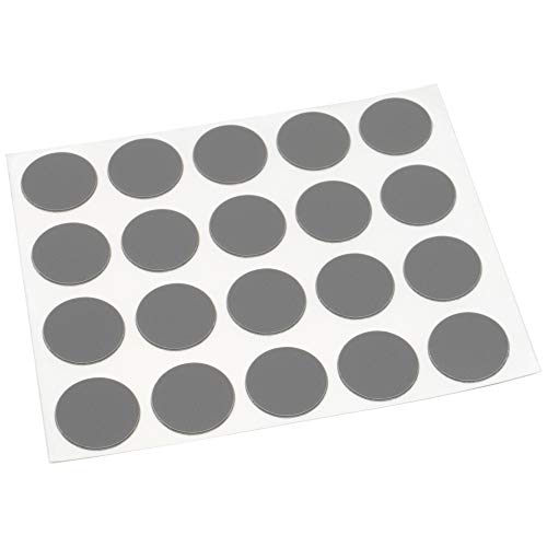 Adsamm® / 20 x Abdeckkappen / Dunkelgrau / Ø 13 mm / rund / 0,45 mm dünne selbstklebende Möbelpflaster von Adsamm
