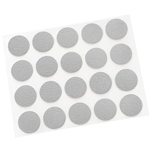 Adsamm® / 20 x Abdeckkappen / Hellgrau / Ø 13 mm / rund / 0,45 mm dünne selbstklebende Möbelpflaster von Adsamm