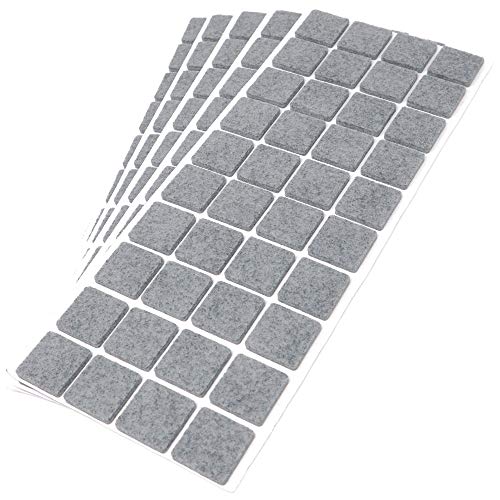 Adsamm® / 200 x Selbstklebende Filzgleiter/Grau / 25x25 mm/Quadratisch/Möbelgleiter aus Filz mit 3.5 mm Stärke/Möbel- und Bodengleiter von Adsamm