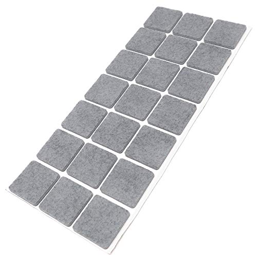 Adsamm® / 21 x Selbstklebende Filzgleiter/Grau / 30x30 mm/Quadratisch/Möbelgleiter aus Filz mit 3.5 mm Stärke/Möbel- und Bodengleiter von Adsamm
