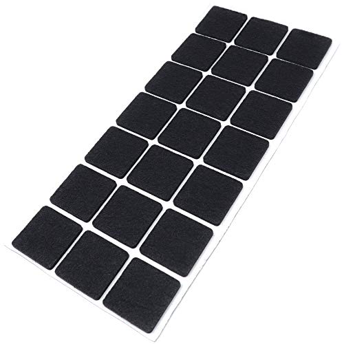 Adsamm® / 21 x Selbstklebende Filzgleiter/Schwarz / 30x30 mm/Quadratisch/Möbelgleiter aus Filz mit 3.5 mm Stärke/Möbel- und Bodengleiter von Adsamm
