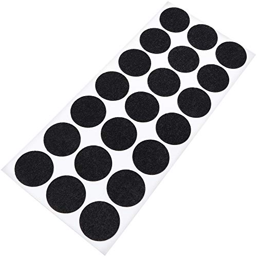 Adsamm® / 21 x Selbstklebende Filzgleiter/Schwarz/ø 30 mm/Rund / 1.5 mm dünne Selbstklebende Möbelgleiter aus Filz von Adsamm