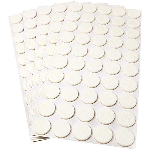 Adsamm® / 250 x Selbstklebende Filzgleiter/Weiß/ø 22 mm/Rund/Möbelgleiter aus Filz mit 3.5 mm Stärke/Möbel- und Bodengleiter von Adsamm