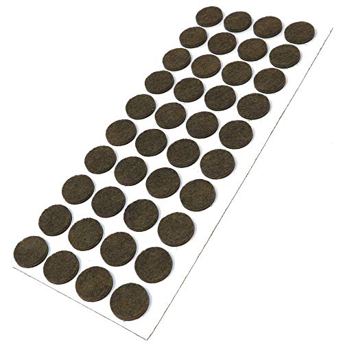 Adsamm® / 40 x Selbstklebende Filzgleiter/Braun/ø 18 mm/Rund/Möbelgleiter aus Filz mit 3.5 mm Stärke/Möbel- und Bodengleiter von Adsamm