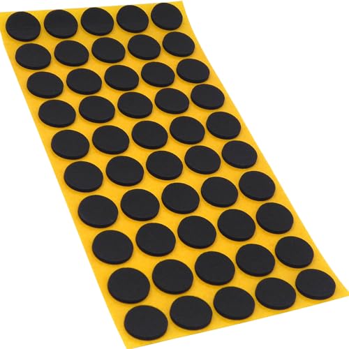 Adsamm® / 50 x Selbstklebende Antirutsch Pads aus EPDM Zellkautschuk/ø 20 mm/Schwarz/Rund / 2.5 mm Starke Anti-Rutsch-Gleiter von Adsamm