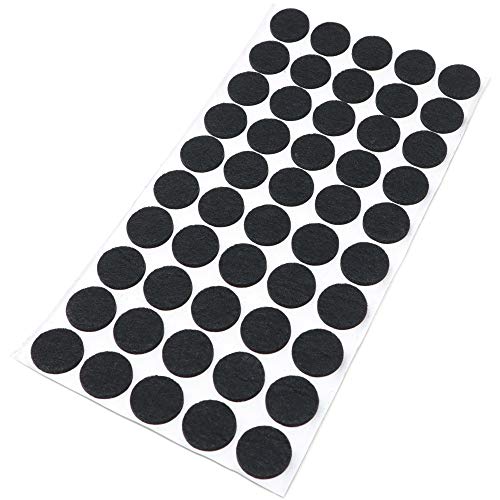 Adsamm® / 50 x Selbstklebende Filzgleiter/Schwarz/ø 20 mm/Rund/Möbelgleiter aus Filz mit 3.5 mm Stärke/Möbel- und Bodengleiter von Adsamm