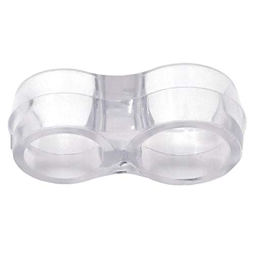 Adsamm® | 5X Tür-Stopper mit 2 Ringen (16 mm & 18 mm) | Transparent | elastisch, dauerhaft stoßfest | Anschlagpuffer für Türgriffe, Türschnallen, Fenstergriffe, Fensteroliven, Klinken von Adsamm