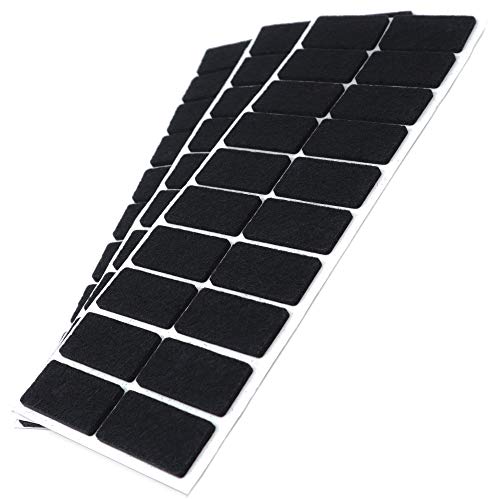 Adsamm® / 60 x Selbstklebende Filzgleiter/Schwarz / 20x40 mm/Rechteckig/Möbelgleiter aus Filz mit 3.5 mm Stärke/Möbel- und Bodengleiter von Adsamm